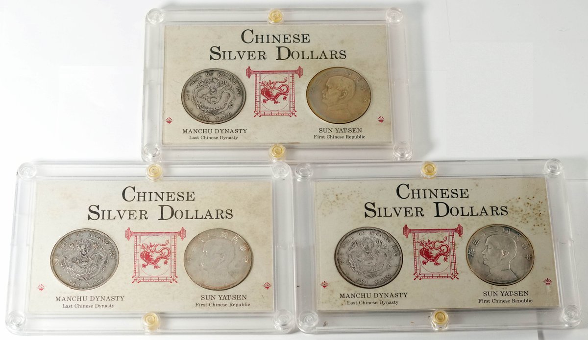 Coin lot (6) Chinese silver dollars
