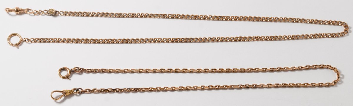 Jewelry lot (2) chains in 14K