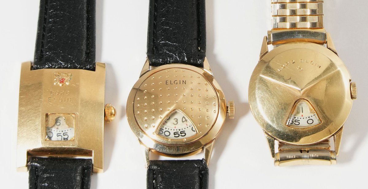 WW lot (3) Set of Elgin digital jump hour models, all run