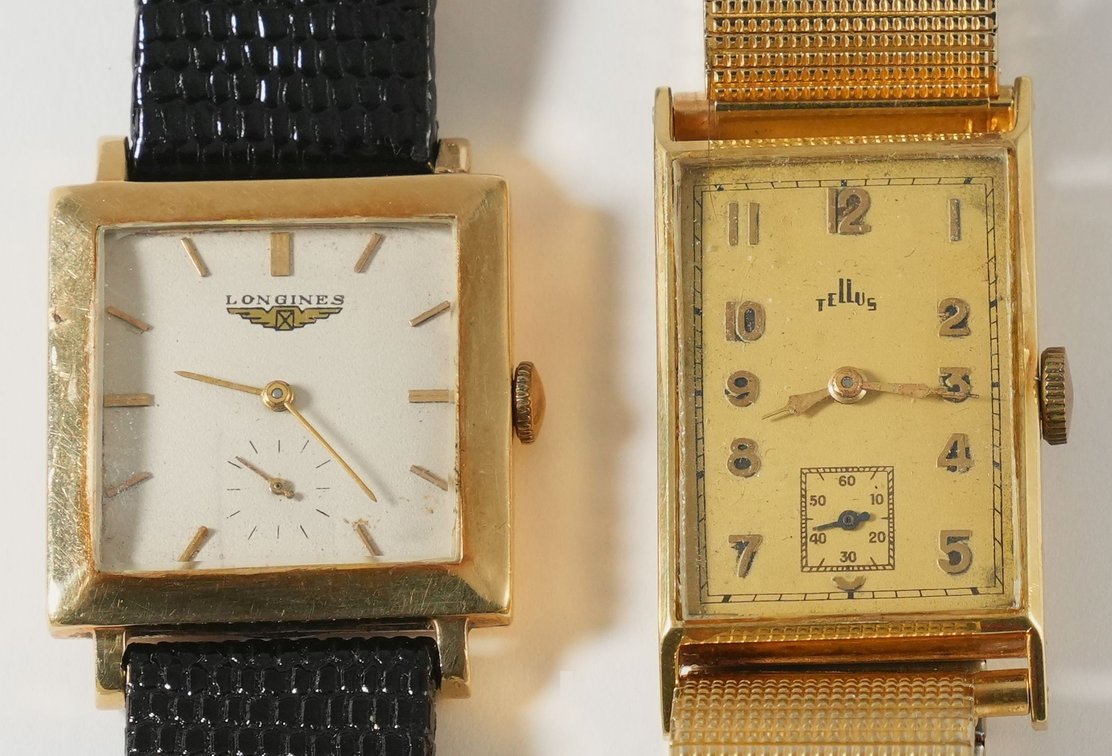WW lot (2) Swiss manual in 14K, both run