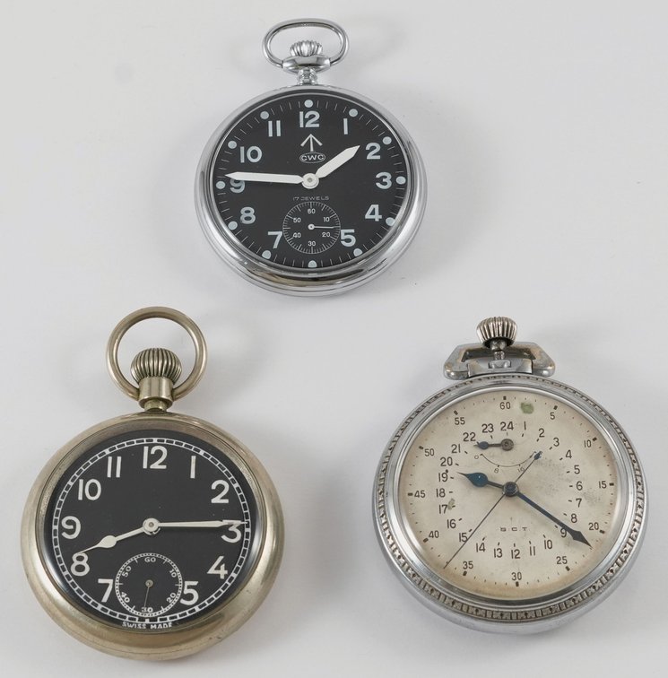 PW lot (3) WWII military, Swiss made, all run