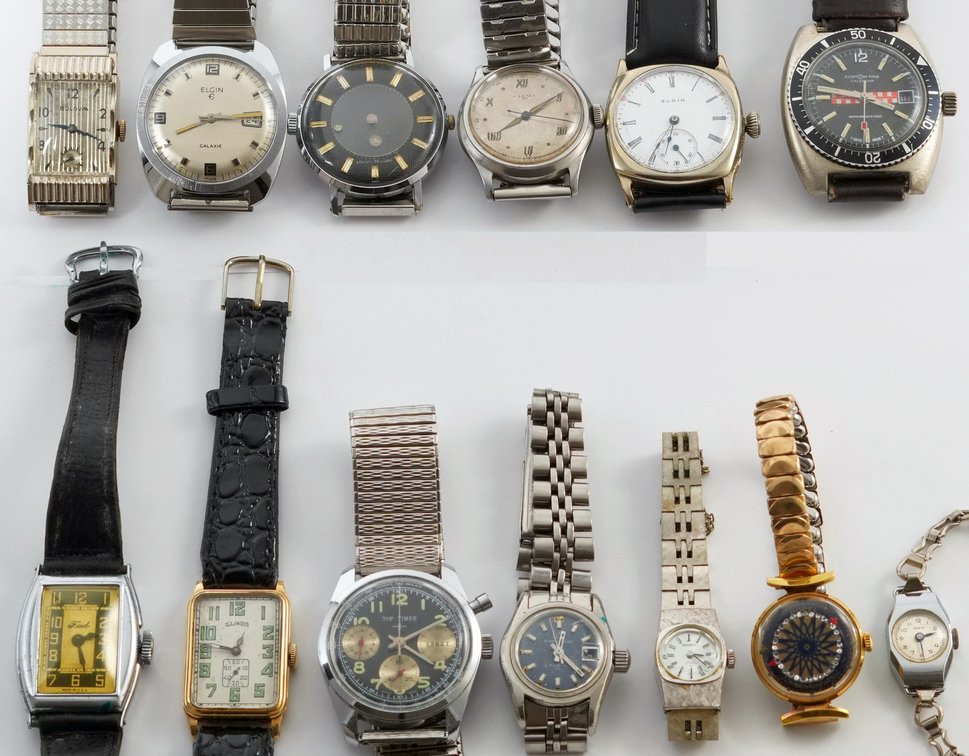 WW lot (13) Assorted Swiss, American & Japanese mechanical models, 8 run