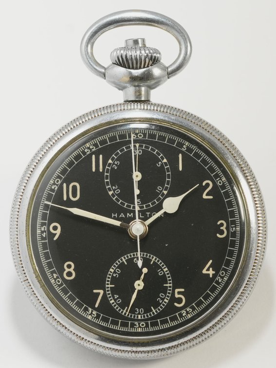 Hamilton, Model 23 chronograph, 19J, WWII military
