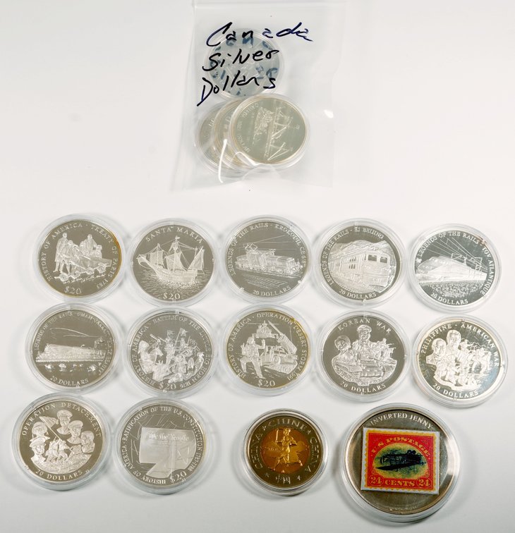 Silver coin lot (16) Liberia and Canada issues