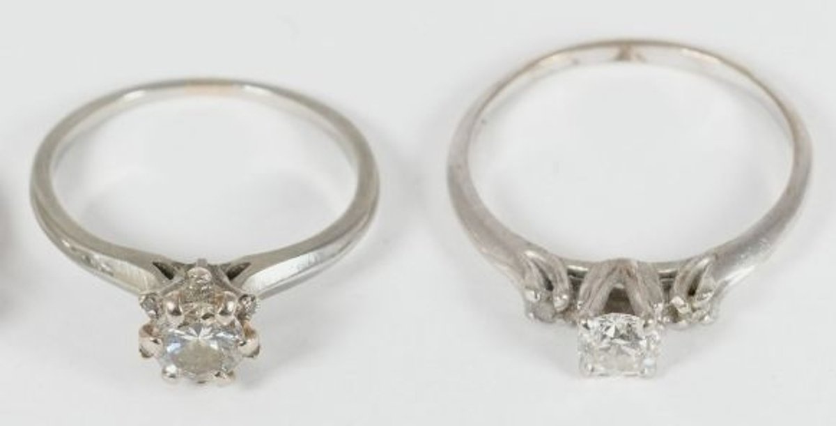 Jewelry lot (2) Diamond engagement rings