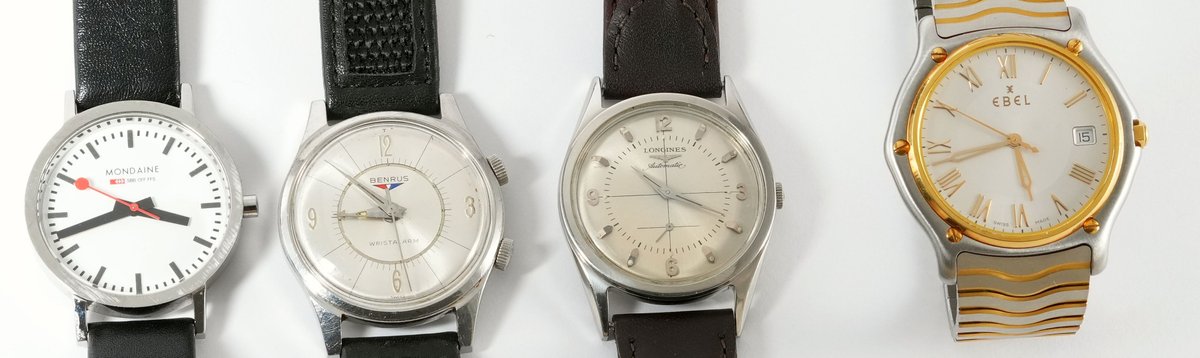WW lot (4) Swiss mechanical & quartz models, two run