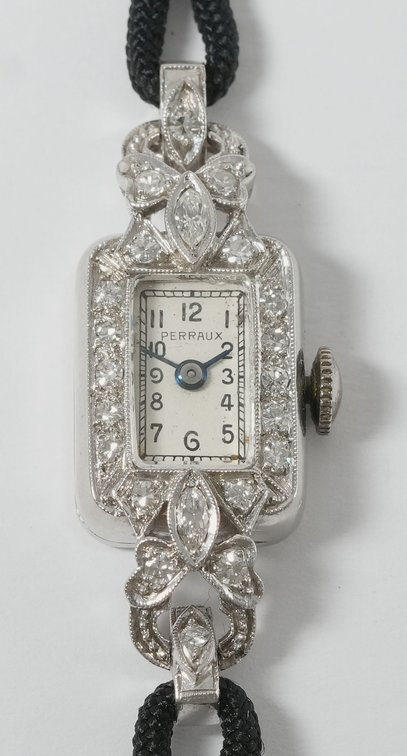 Lady's Perraux cocktail watch in platinum