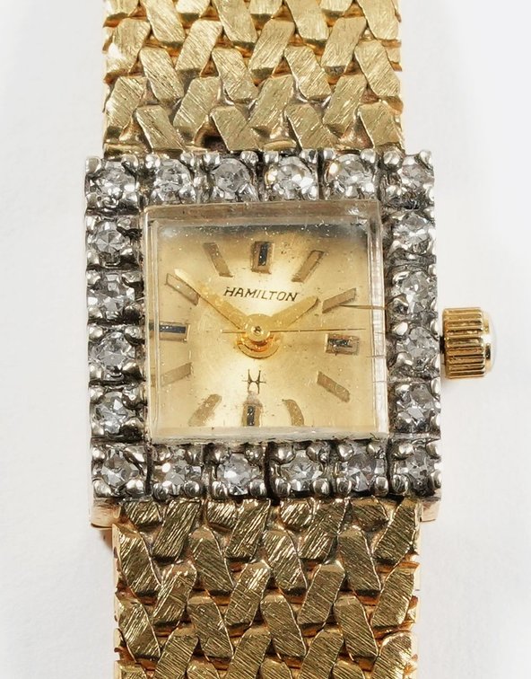 Lady's Hamilton cocktail watch in 14K