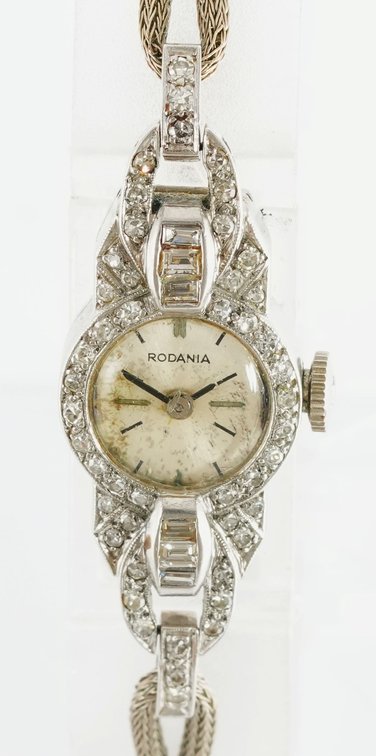 Lady's Rodania cocktail watch in platinum