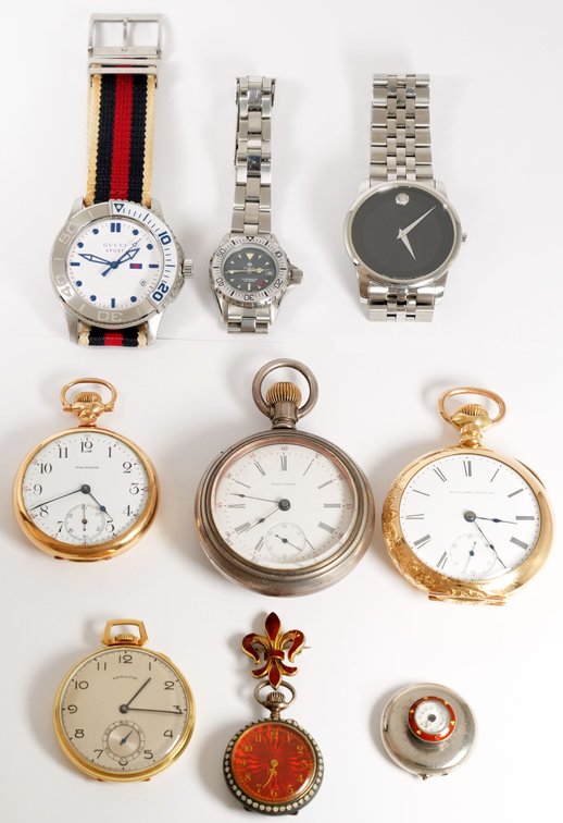 Lot (9) Assorted PWs, WWs, and LPWs, Swiss & American models, 4 run