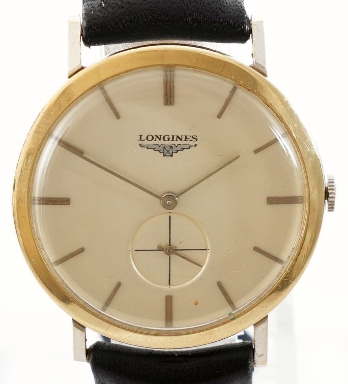 Longines, manual wind in 14K white gold