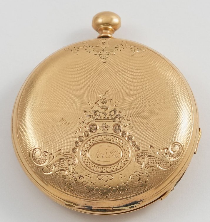 Henry Castan, pendant watch, 41mm, 14K HC