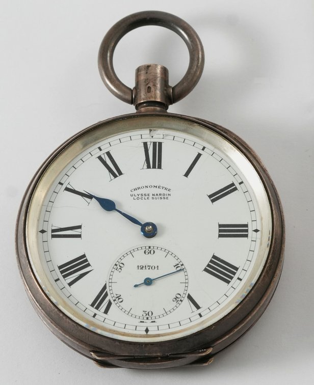 Ulysse Nardin, deck watch, 59mm, sterling silver