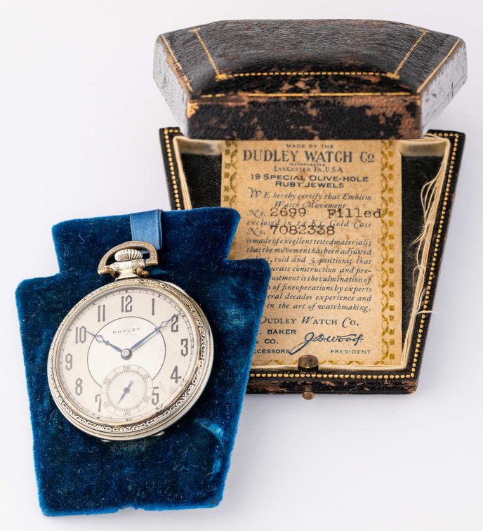 Dudley Watch Co, Masonic, Model 2, w/original box, rare