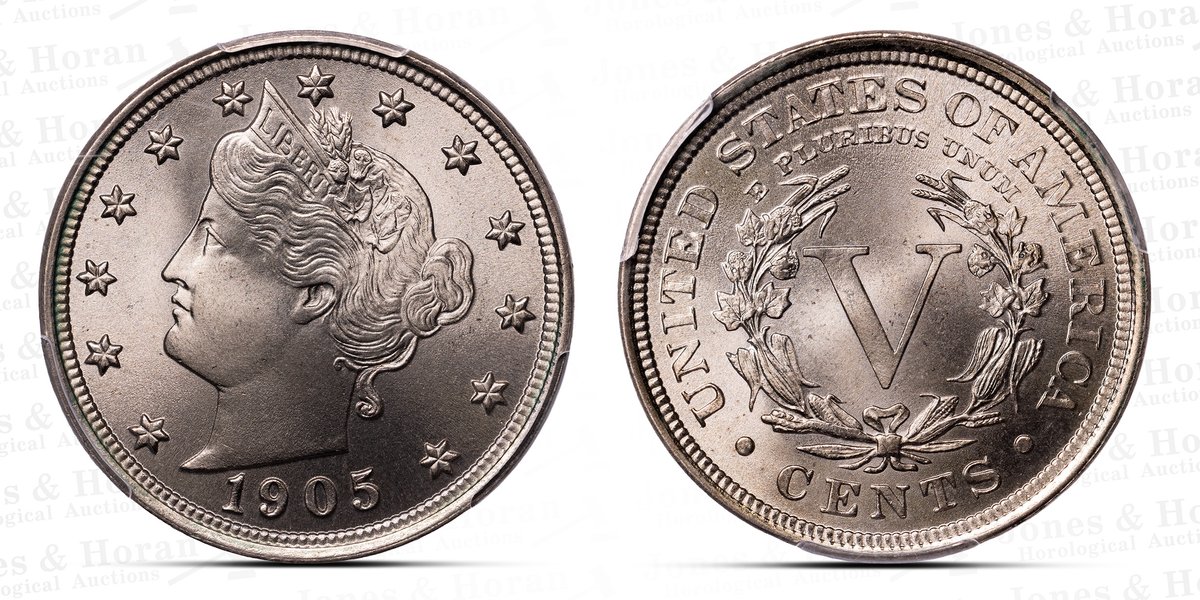 US Liberty Nickel, 1905, PCGS MS67 w/CAC
