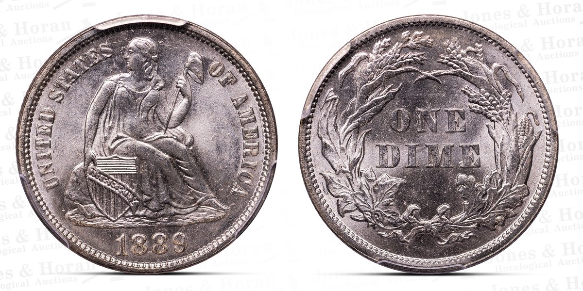 US Liberty Seated Dime, 1889, PCGS MS66