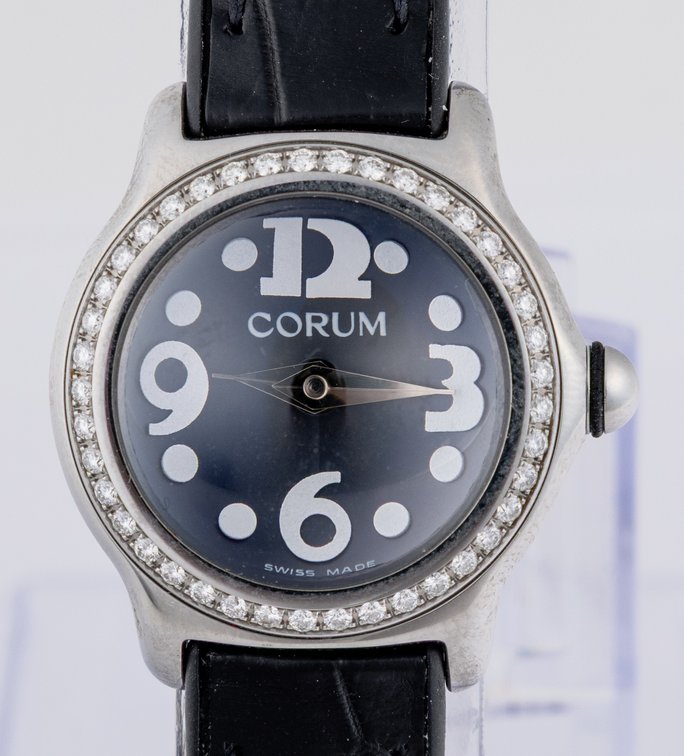 Lady's Corum Bubble Mini w/ diamond bezel, ref 101.151.47, w/travel box