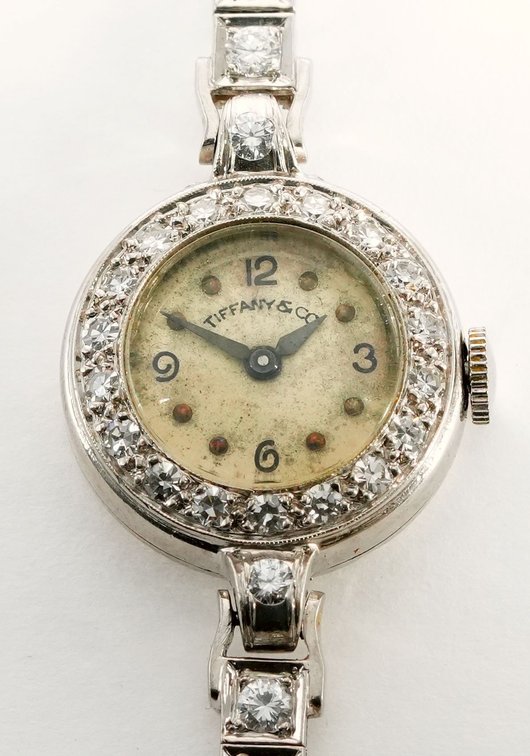 Lady's Hamilton diamond cocktail watch in platinum