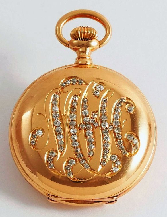 Vacheron & Constantin, pendant watch, very heavy 18K HC w/diamonds