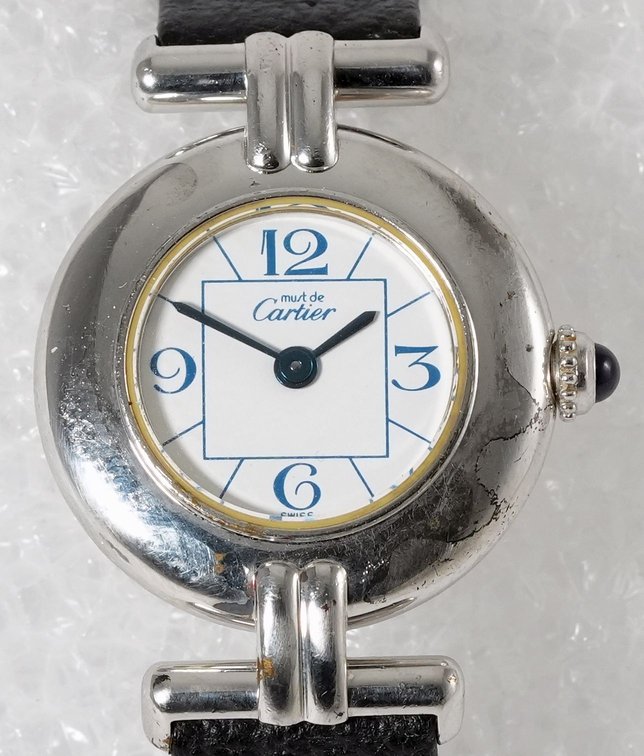 Lady's Cartier Must de Cartier Colisée, ref 2411, in sterling silver w/B&P
