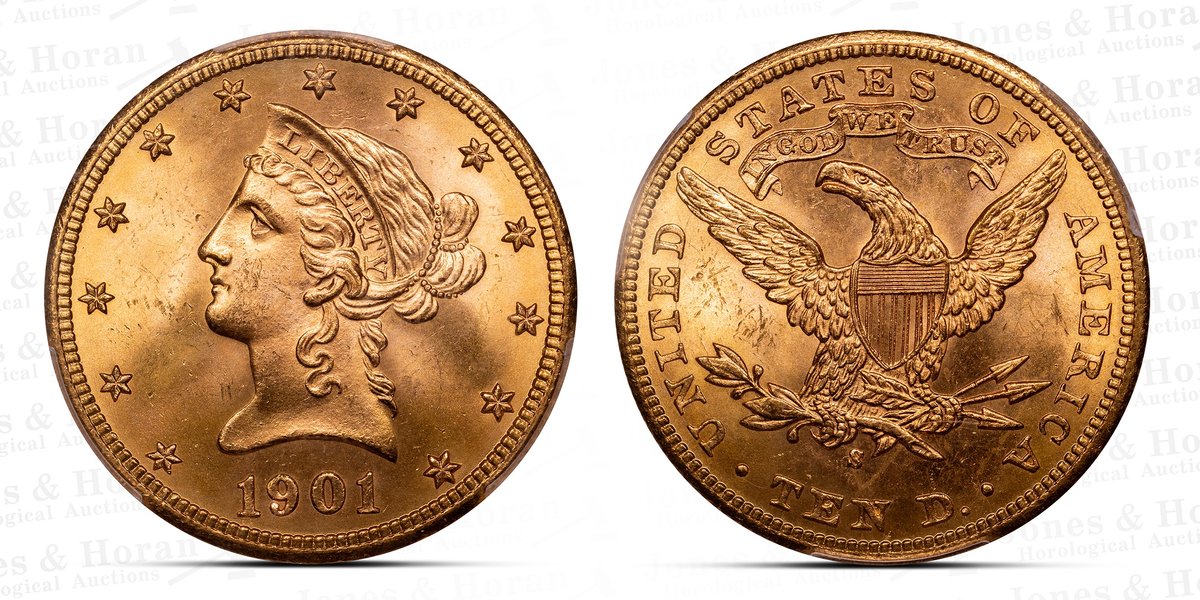 US Liberty $10 Gold, 1901-S, PCGS MS65 w/CAC
