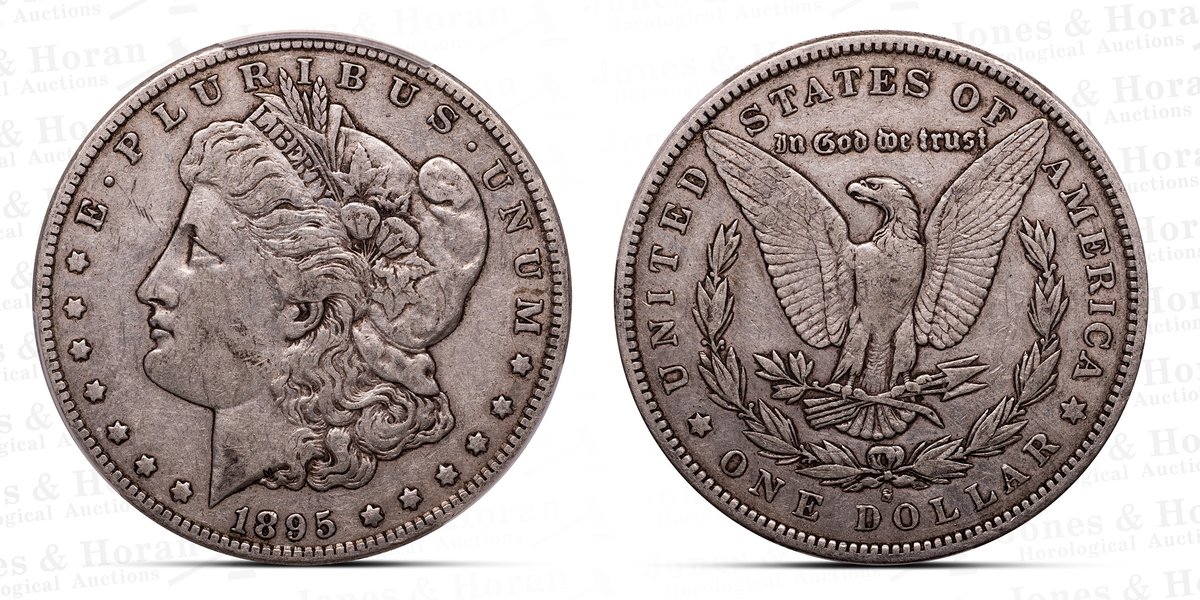 US Morgan Dollar, 1895-S, PCGS VF30 w/CAC