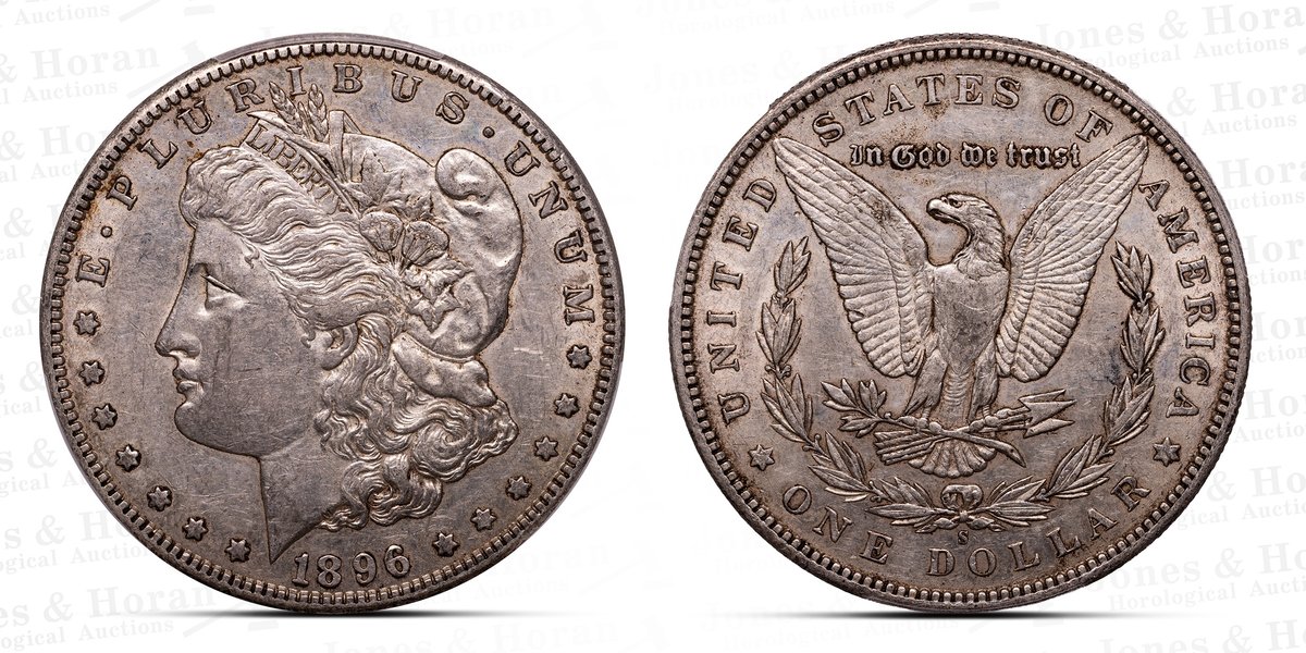 US Morgan Dollar, 1896-S, PCGS AU50