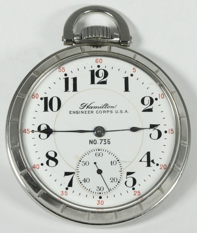 Hamilton, Grade 992 w/scarce Engineers Corps dial, 21J