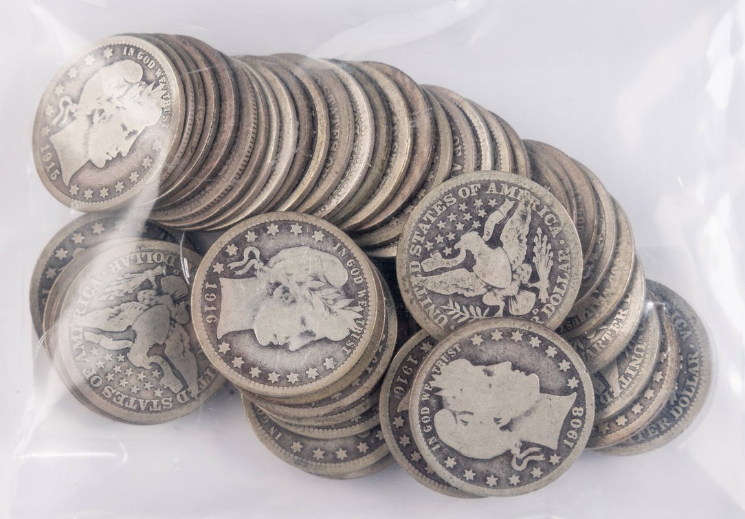 US Coin lot (48) Barber Quarters