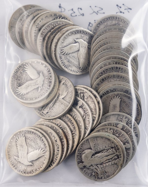 US Coin lot (41) Standing Liberty Quarters