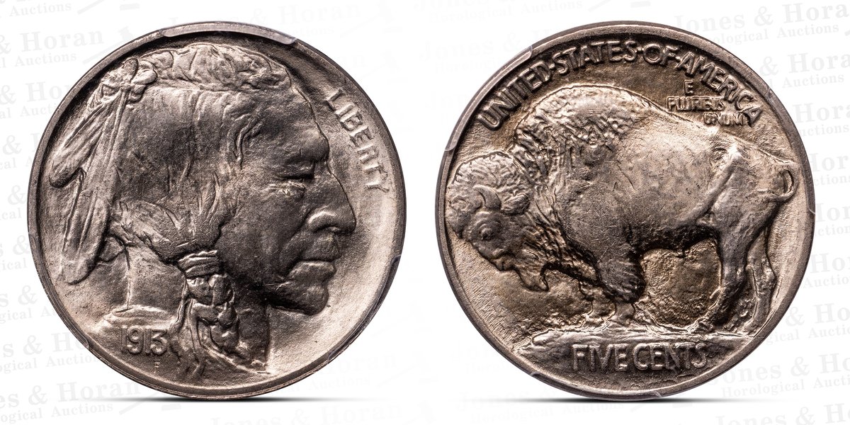 US Buffalo Nickel, 1913 Type 1, PCGS MS66 w/CAC