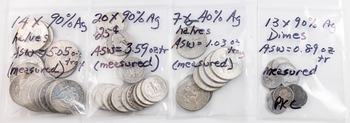 US Silver Coin lot (4) - 90% & 40% silver issues