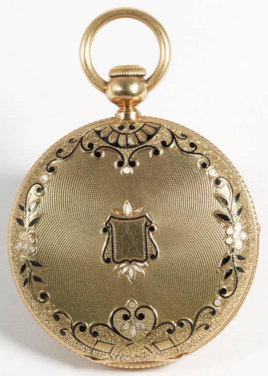 Waltham, pendant watch, 10S, beautiful 14K HC w/enamel