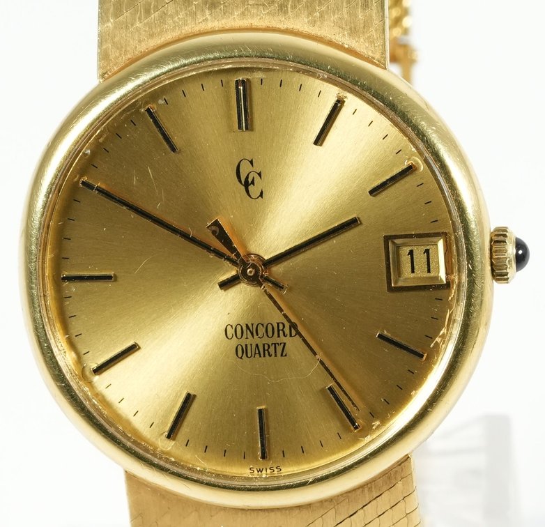 Concord, ref 5095210B2, quartz in 18K w/Box