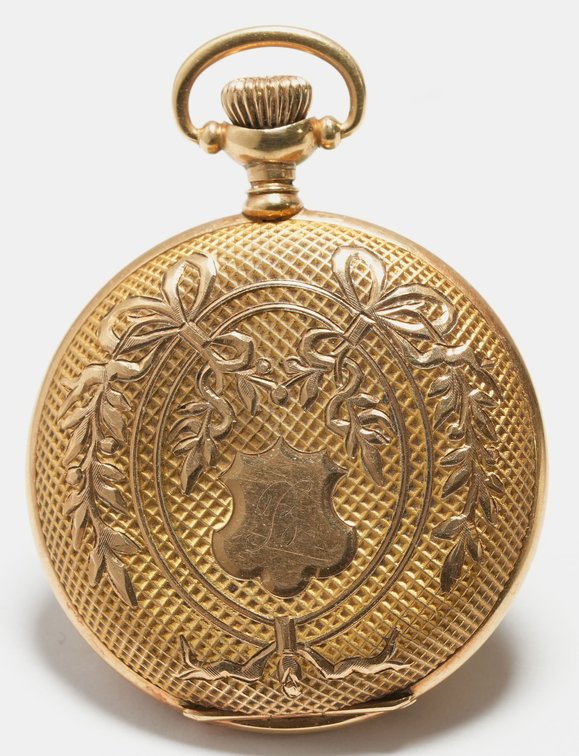 Elgin, pendant watch, 14K HC w/exquisite detail