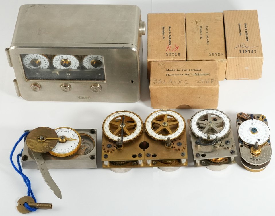 Assorted bank vault time locks