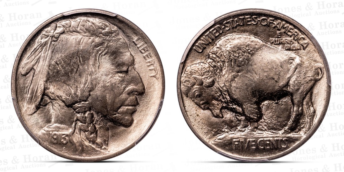 US Buffalo Nickel, 1913 Type 1, PCGS MS66 w/CAC