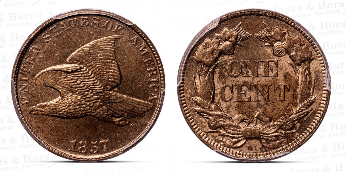 US Flying Eagle Cent, 1857, PCGS MS details