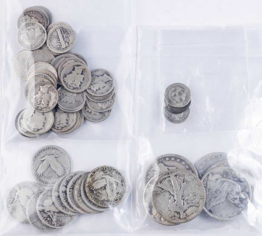 US Coin lot (75) Assorted older silver issues