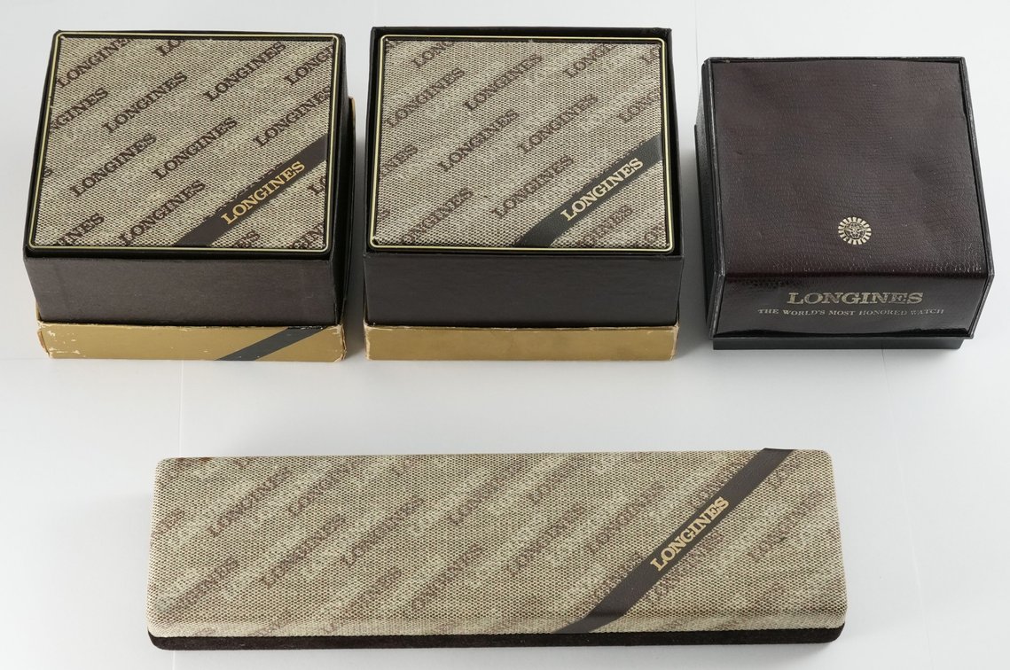 WW lot (4) Longines manual wind & quartz models, one runs, w/B&P