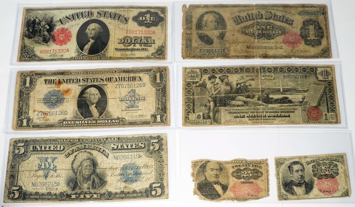 US Paper Currency lot (7) Assorted issues