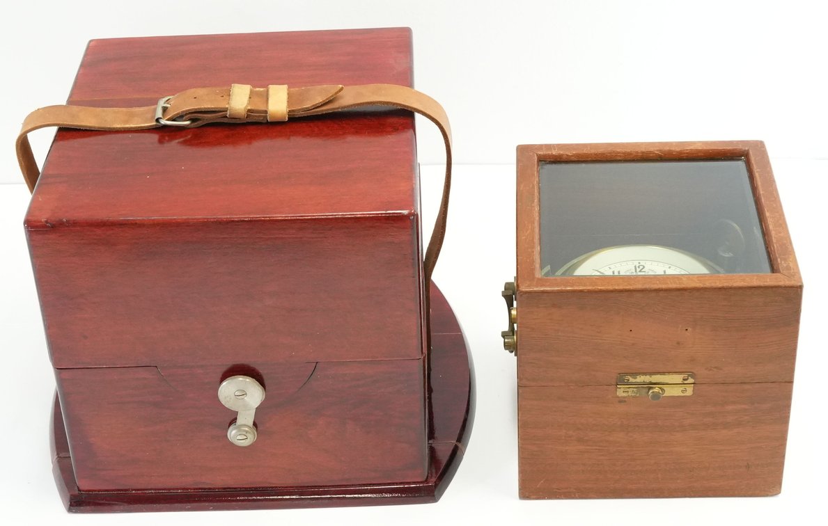 Lot (2) Russian marine chronometers, both run