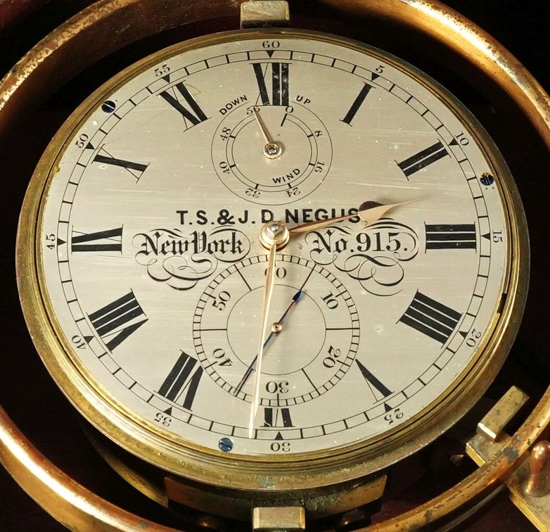 TS & JD Negus, New York, marine chronometer