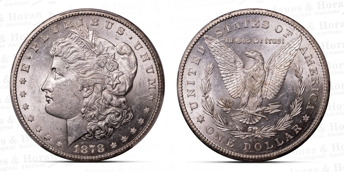 US Morgan Dollar, 1878-CC, PCGS MS61