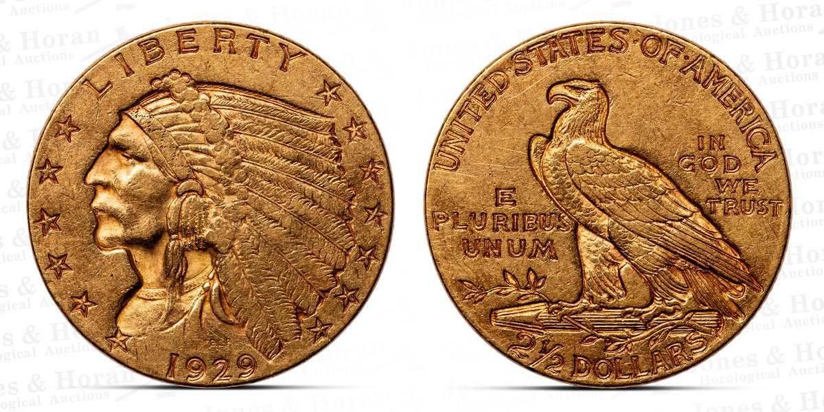 US Indian Head $2.50 Gold, 1929