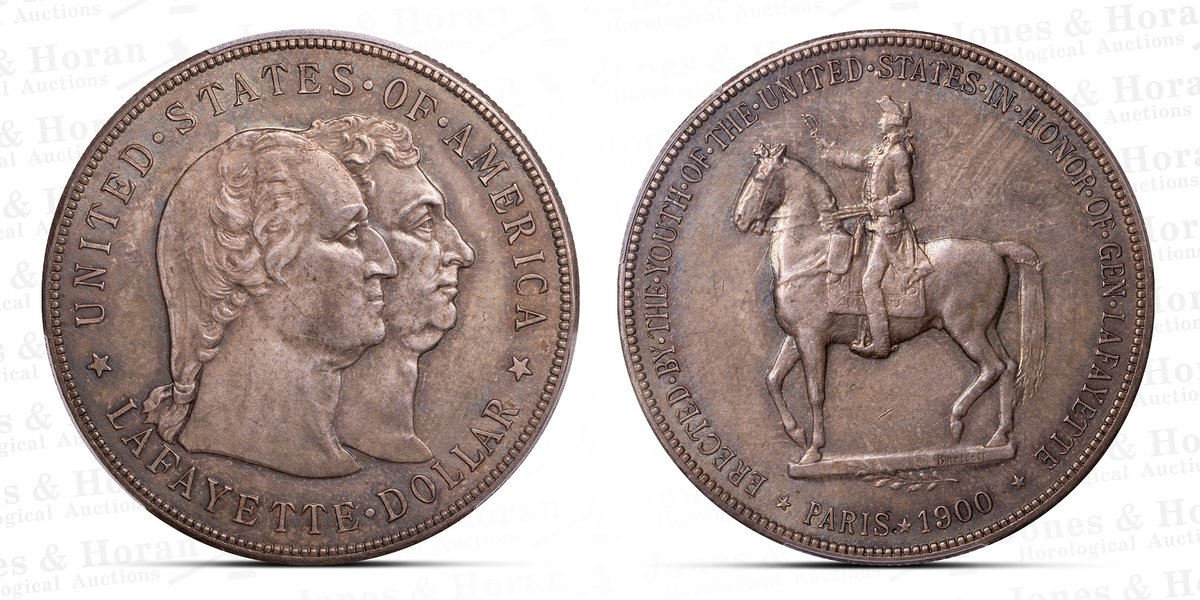 US Lafayette Commemorative Silver Dollar, 1900, PCGS AU55