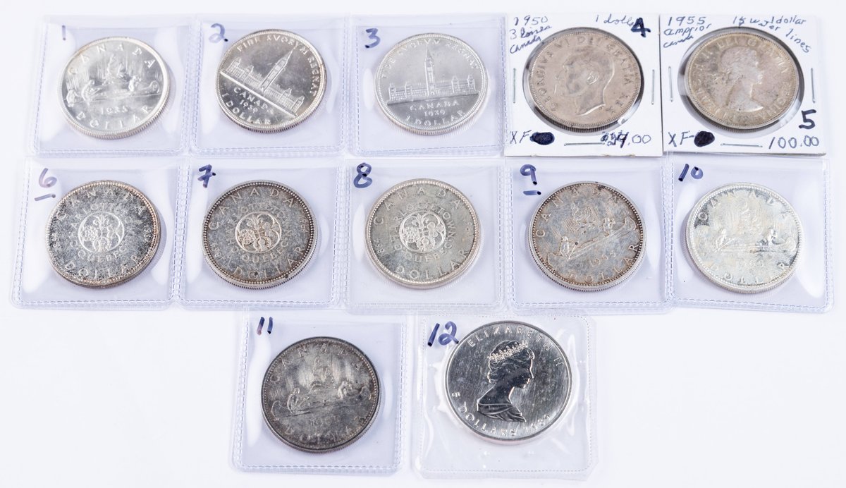 Canada Coin lot (12) Assorted silver issues