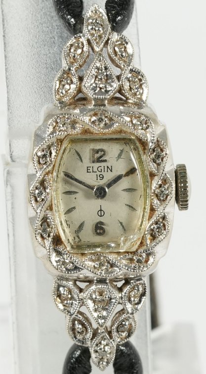 Lady's Elgin cocktail watch, manual wind in 14K