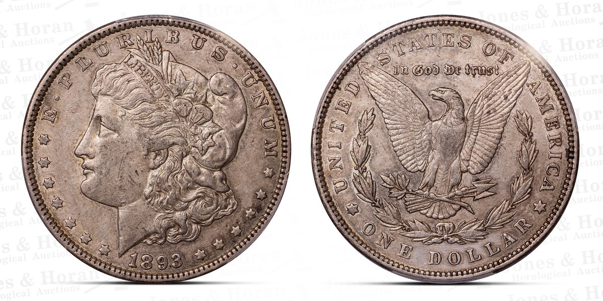 US Morgan Dollar, 1893, PCGS XF Detail