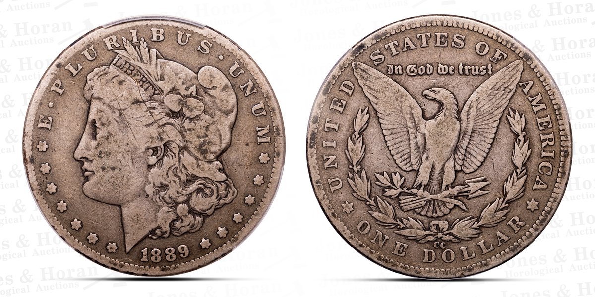 US Morgan Dollar, 1889-CC, PCGS Genuine, VG Detail
